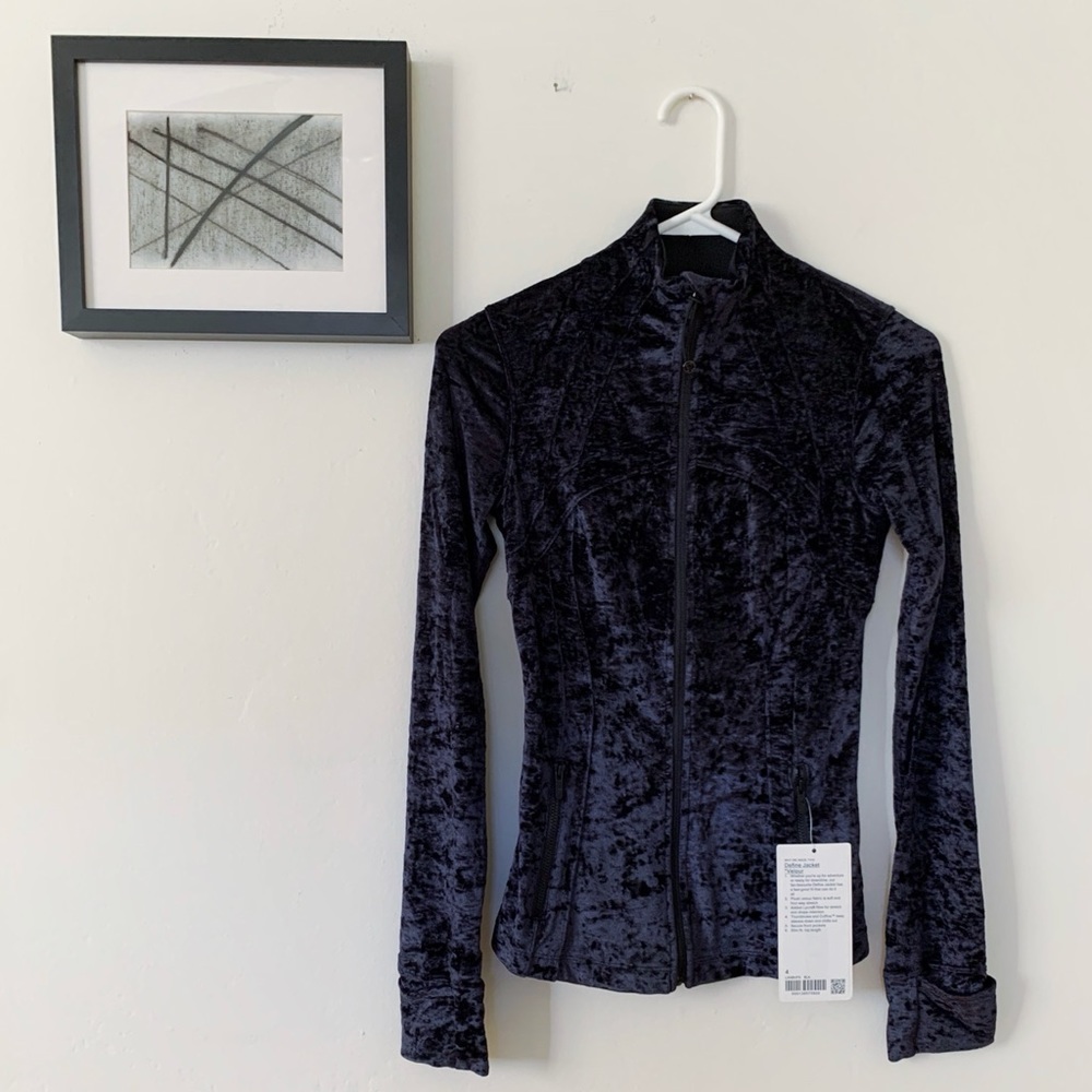 lululemon Define Jacket *Velour Black Size 4 New NWT